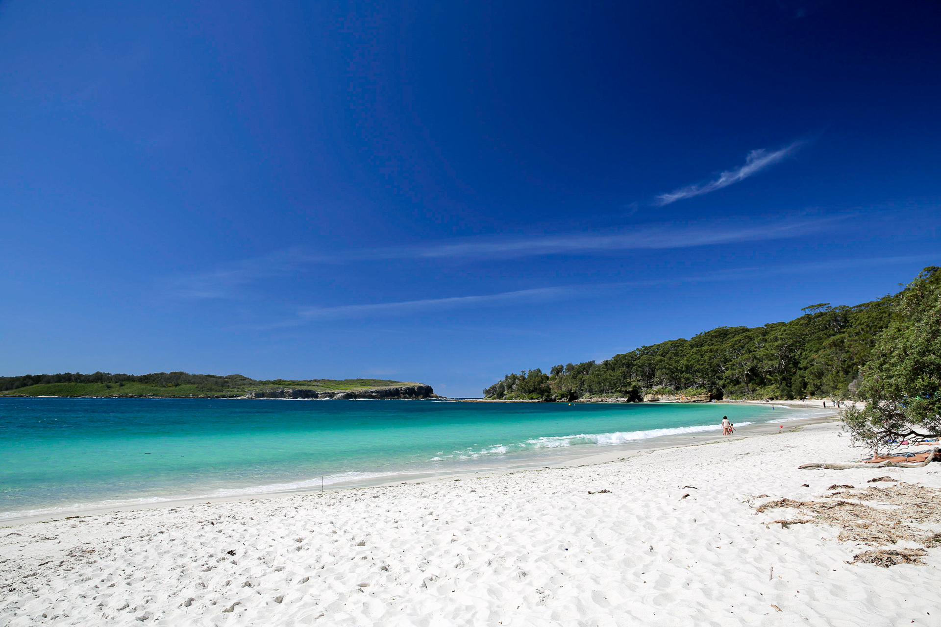 Bild: Sandstrand in der Bucht Jervis Bay in Australien