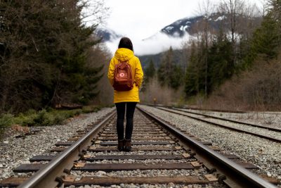 Bild: Bahngleise bei Whistler in Kanada