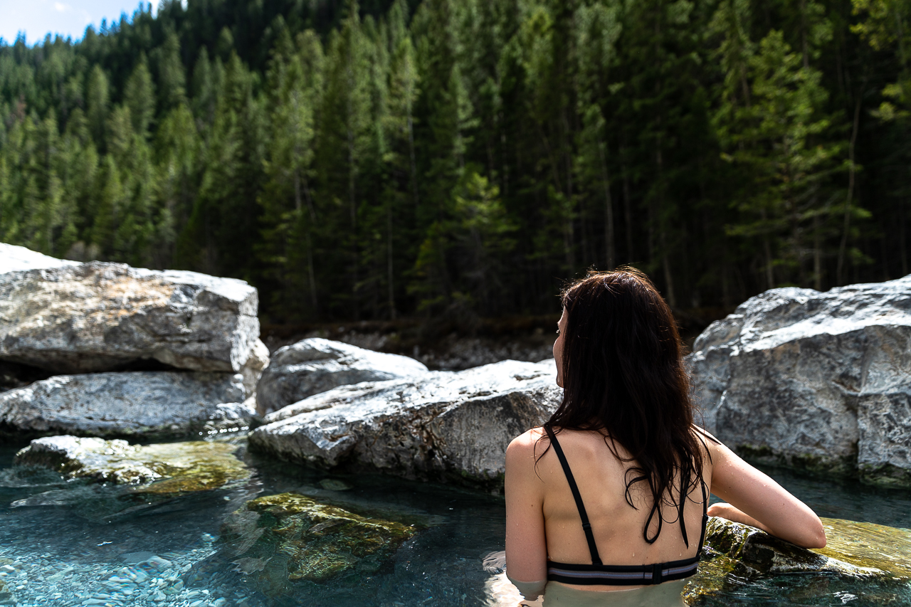 Heiße Quellen Rocky Mountains Kanada Lussier Hot Springs